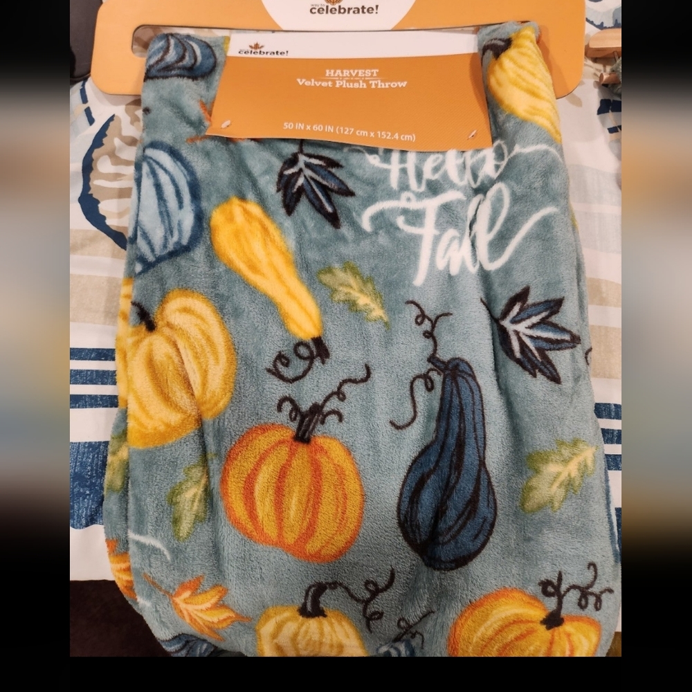 Fall throw blanket